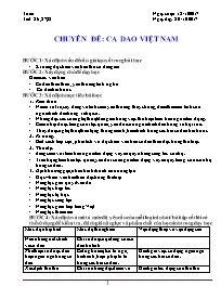 Giáo án dạy theo chủ đề môn Ngữ văn Lớp 10 - Chủ đề: Ca dao Việt Nam