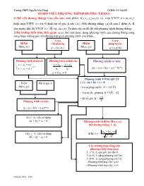 Tài liệu Hình học Lớp 10 - Phương trình đường