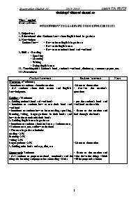 Giáo án Tiếng Anh Lớp 10 - Năm học 2013- 2014