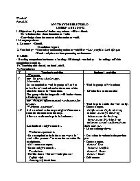 Giáo án Tiếng Anh Lớp 10 - Period 58, Unit 9: