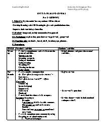 Giáo án Tiếng Anh Lớp 10 - Unit 13: Flim and cinema