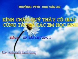 Bài giảng Hình học Lớp 10 - Tiết 12: Ôn tập chương I - Phạm Thị Thanh Phương