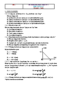 Bộ Đề kiểm tra giữa học kì I môn Vật lí Lớp 1