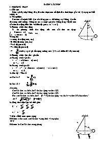 Đề cương ôn tập môn Vật lí Lớp 10 - Bài 8: Con lắc đơn