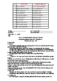 Giáo án môn Toán Lớp 10 sách Kết nối tri thức - Bài 11: Tích vô hướng của hai vecto