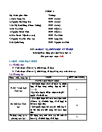 Giáo án môn Toán Lớp 10 sách Kết nối tri thức