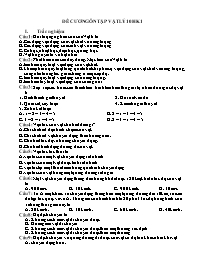 Đề cương ôn tập học kì I Vật lí 10