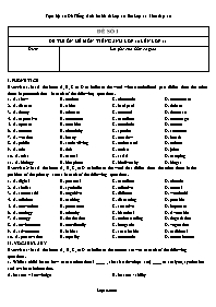 Trọn bộ 10 Đề Tiếng Anh ôn hè từ Lớp 10 lên L